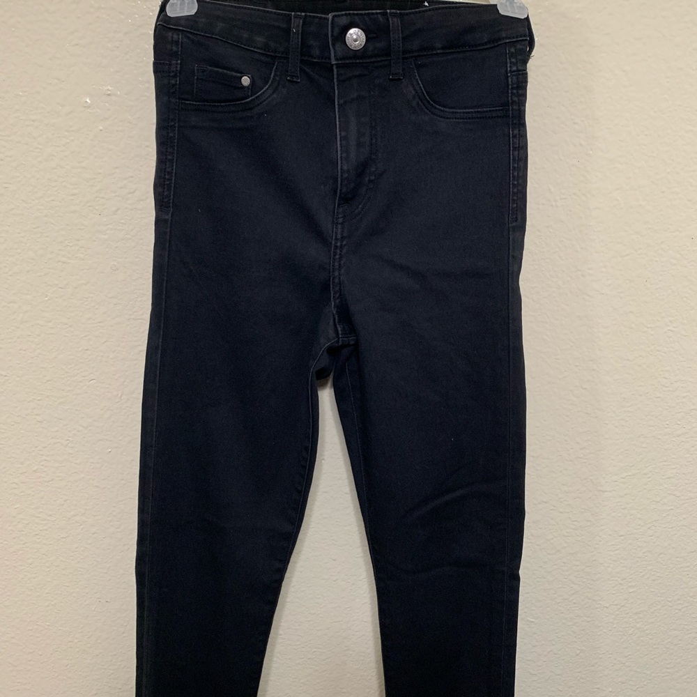 Super high rise black Jeggings